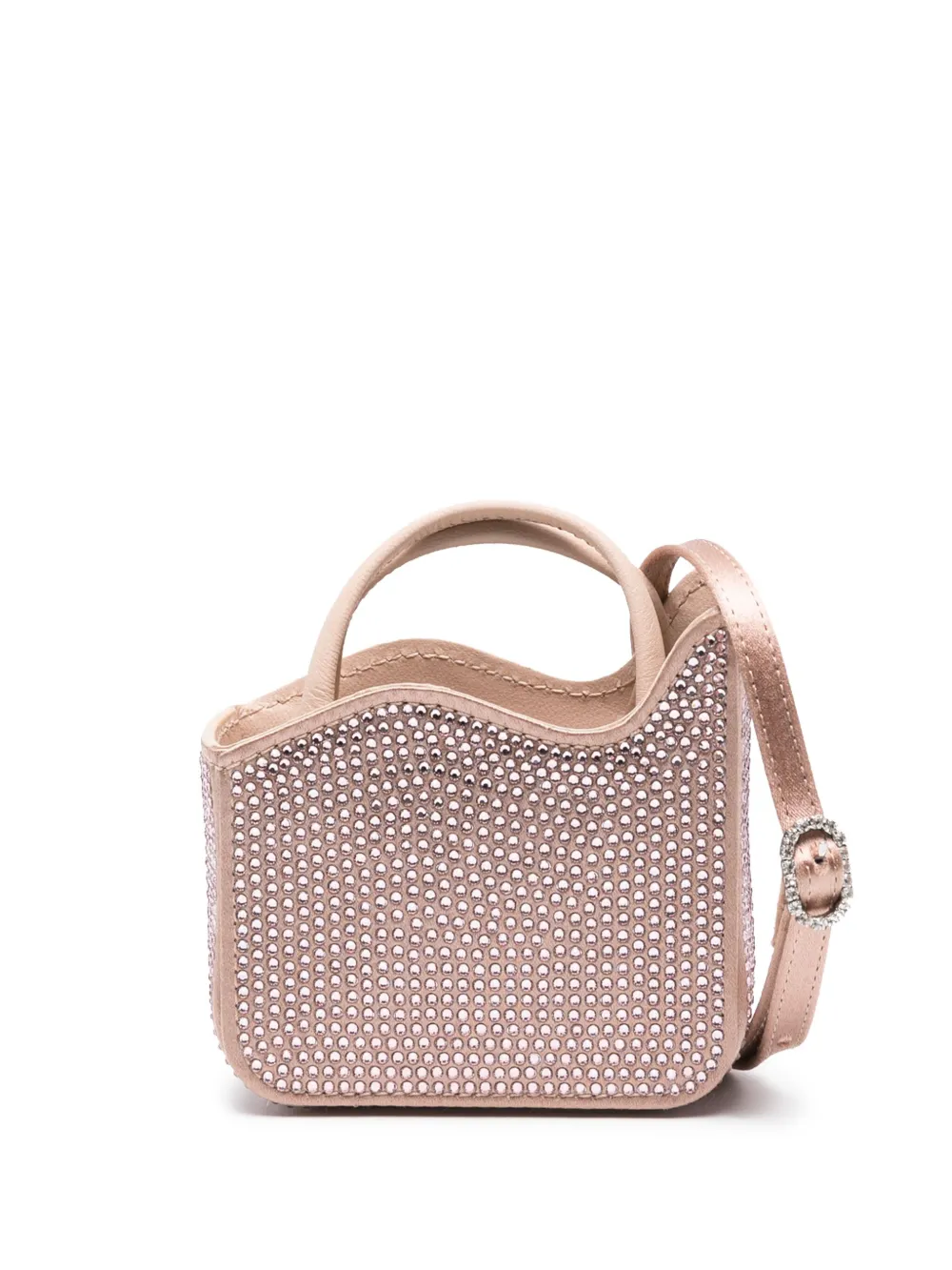 Le Silla Ivy mini-tas verfraaid met kristallen Roze