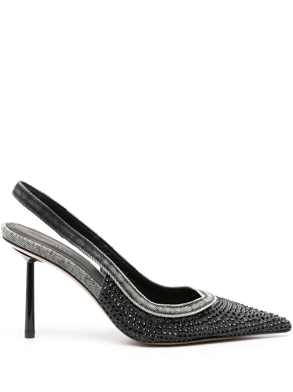 Le Silla Duchesse 85mm Denim Pumps In Black