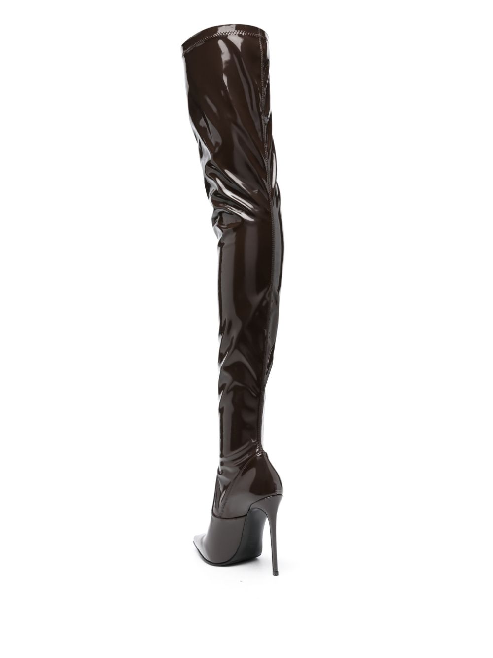 Shop Le Silla Eva 120mm Thigh-high Boots In Brown