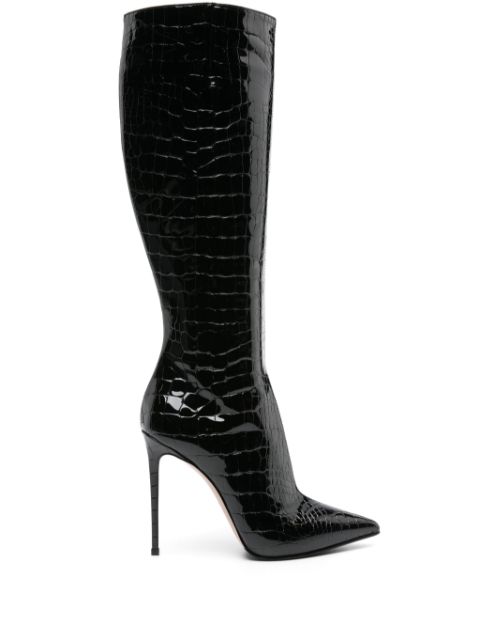 Le Silla Eva 120mm crocodile-embossed boots Women