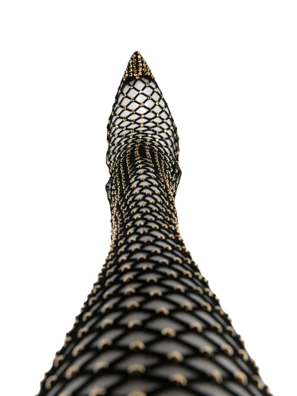 Black fishnet boots hotsell