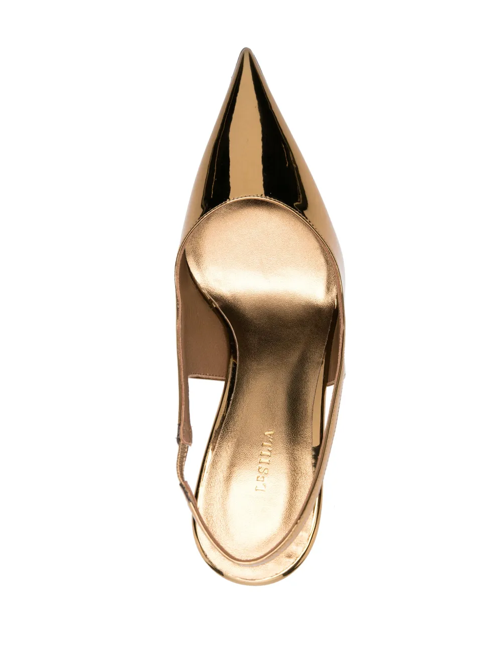 Le Silla Bella 80mm Sling Back Pumps In Gold