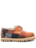 Le Silla Yacht checkerboard-pattern felted loafers - Orange