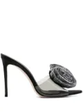 Le Silla Rose 100mm crystal-embellished mules - Black