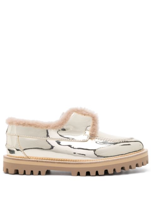 Le Silla Yacht metallic-finish loafers Women