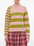 Molly Goddard striped raglan-sleeve sweater - Pink