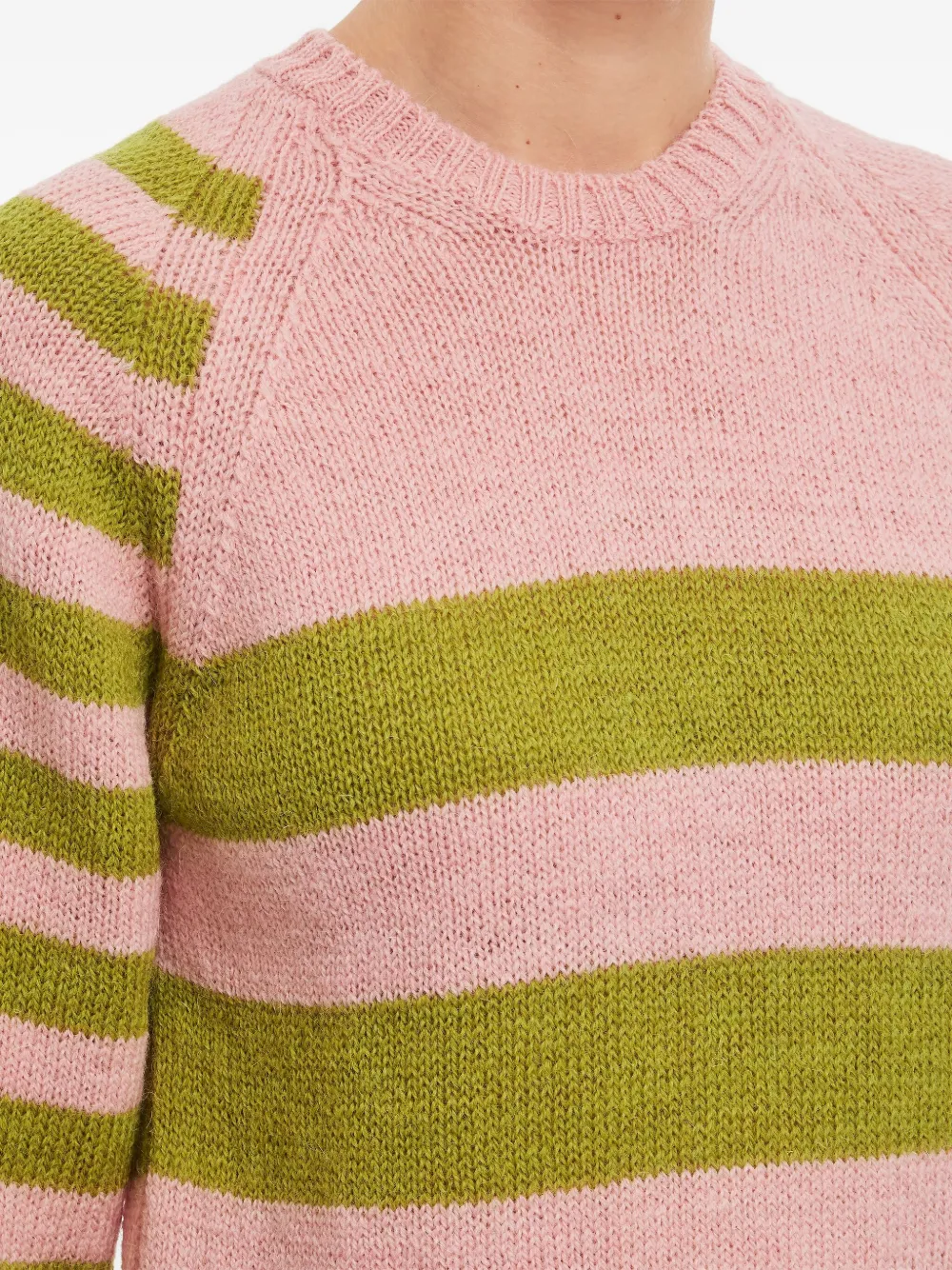 Molly Goddard striped raglan-sleeve sweater Roze