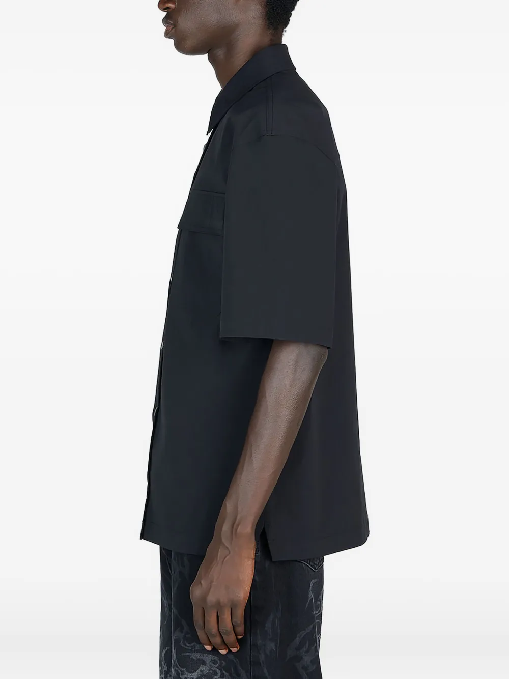 Han Kjøbenhavn short-sleeves pocket shirt Zwart