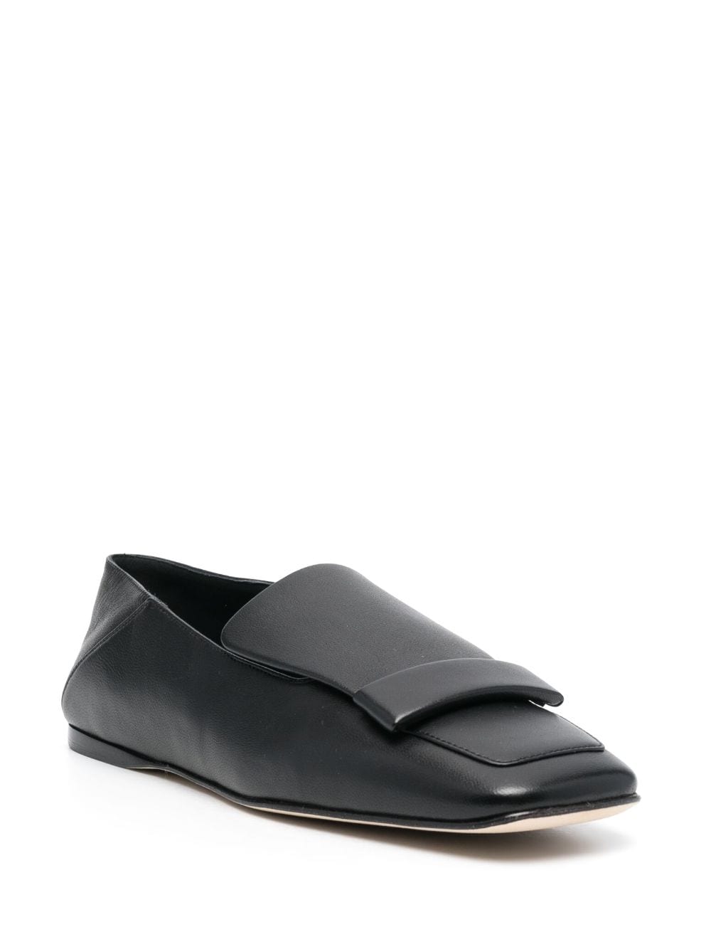 Shop Sergio Rossi Sr1 Nappa-leather Loafers In Black