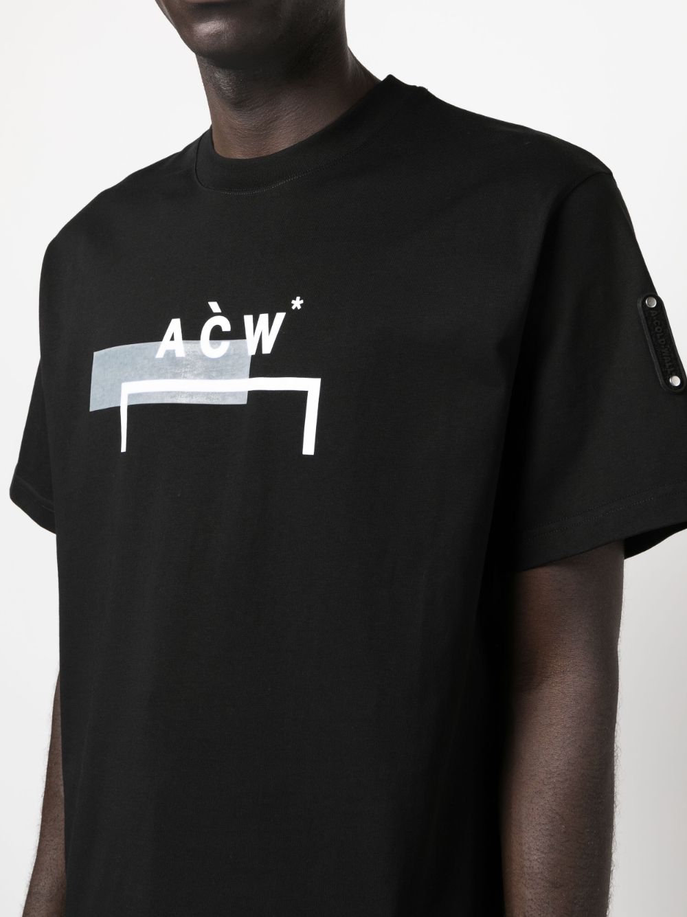 Shop A-cold-wall* Logo-print Crew-neck T-shirt In Black