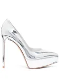 Le Silla Uma 130mm platform pumps - Silver