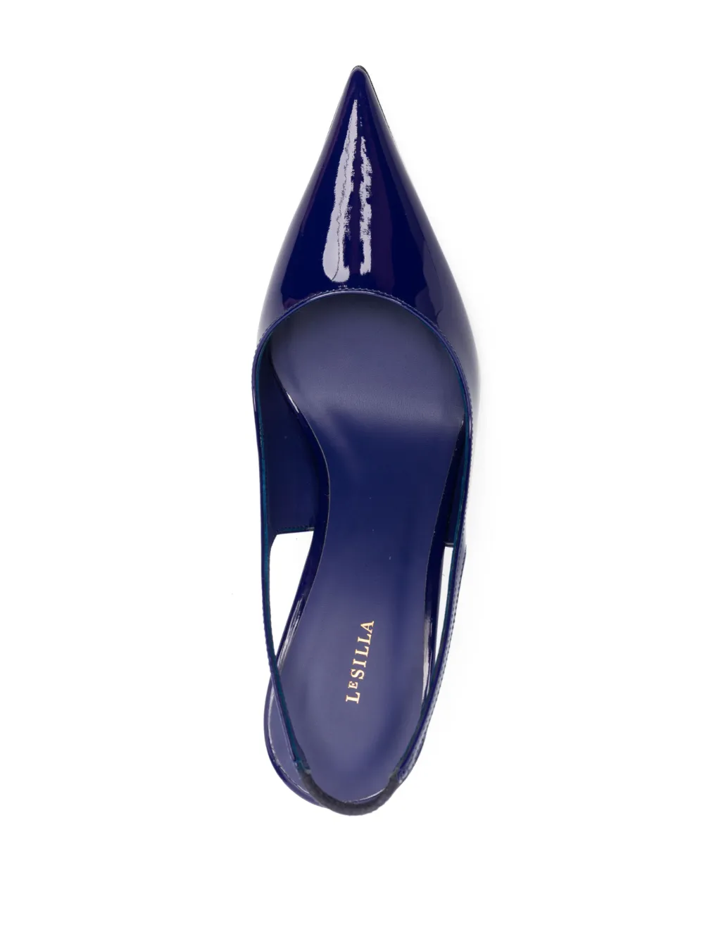 Le Silla Bella 80mm Slingback Patent Pumps In Blue