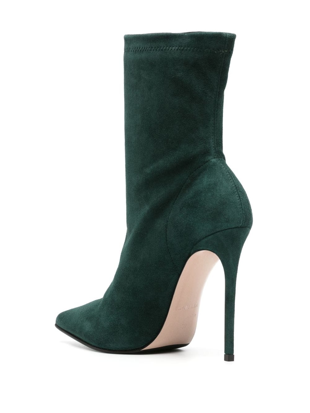 Shop Le Silla Eva 115mm Pointed-toe Boots In Green