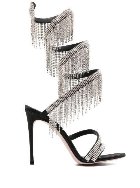 Le Silla Jewels 105mm fringe-detail sandals Women