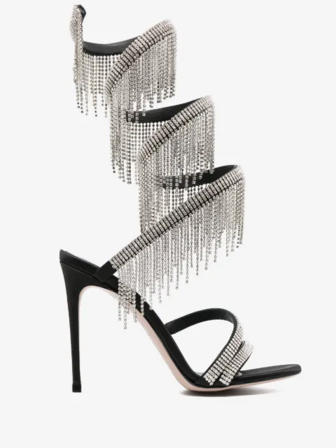 Le Silla Jewels 105mm fringe-detail sandals
