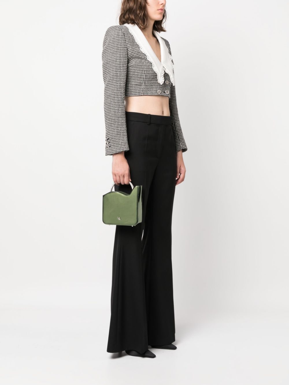 Shop Le Silla Ivy Crystal-embellished Mini Bag In Green