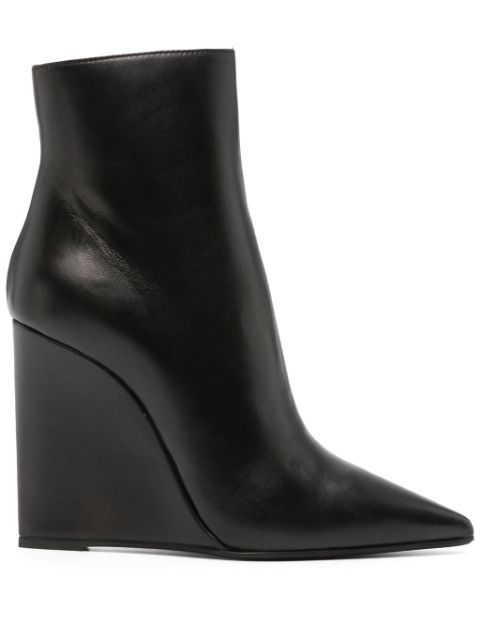 Le Silla Kira 120mm wedge leather boots Women