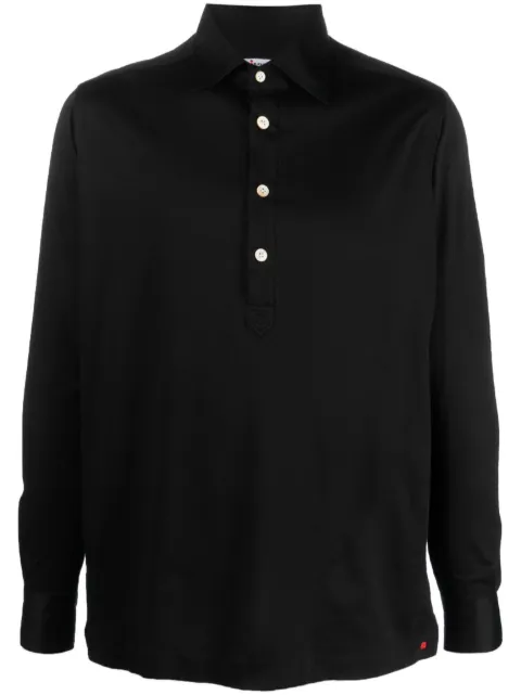 Kiton button-up cotton polo shirt