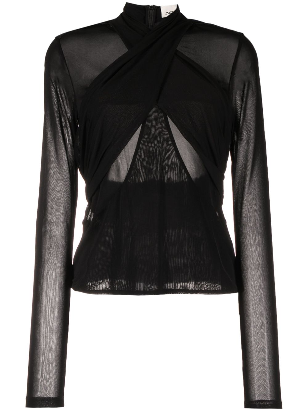 Shop Isabel Marant Resly Fine-knit Top In Schwarz