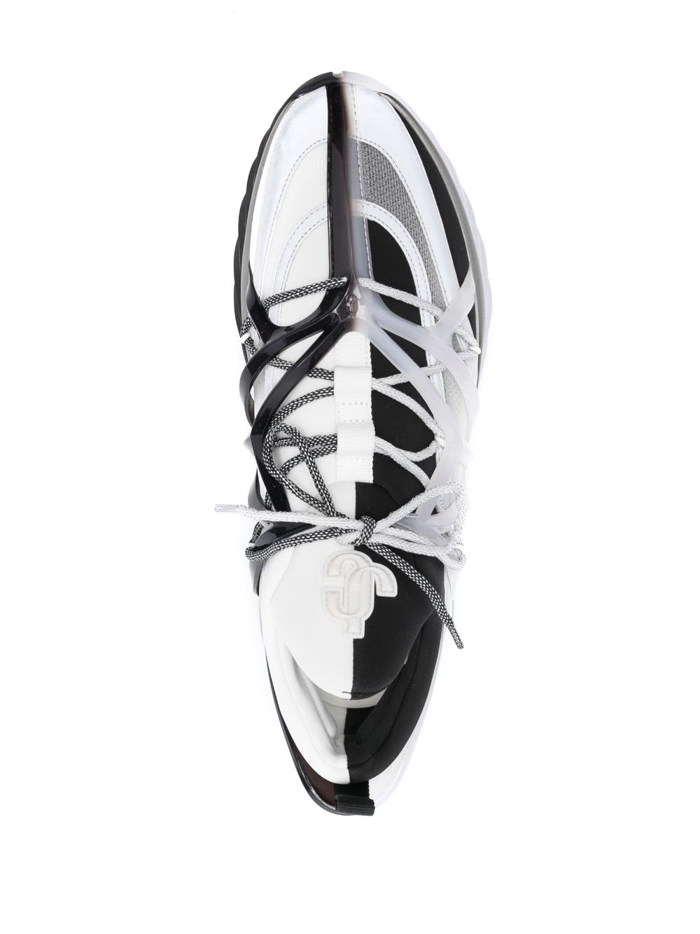 Shop Jimmy Choo Cosmos/m Low-top Panelled Sneakers In Black