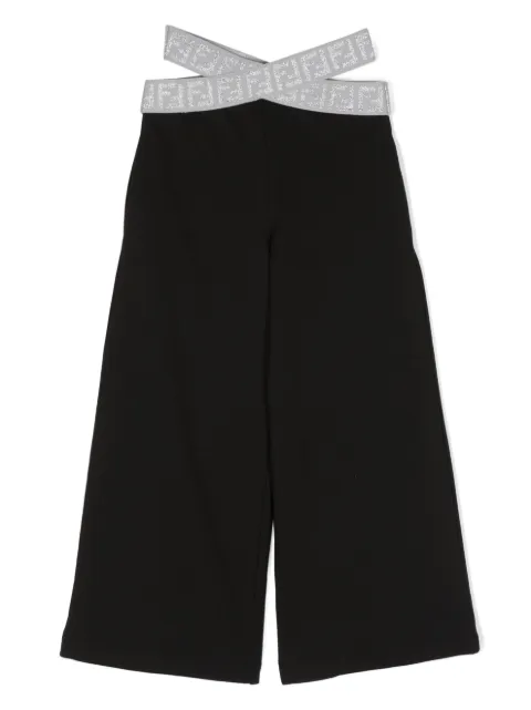 Fendi Kids crossover-strap detail trousers