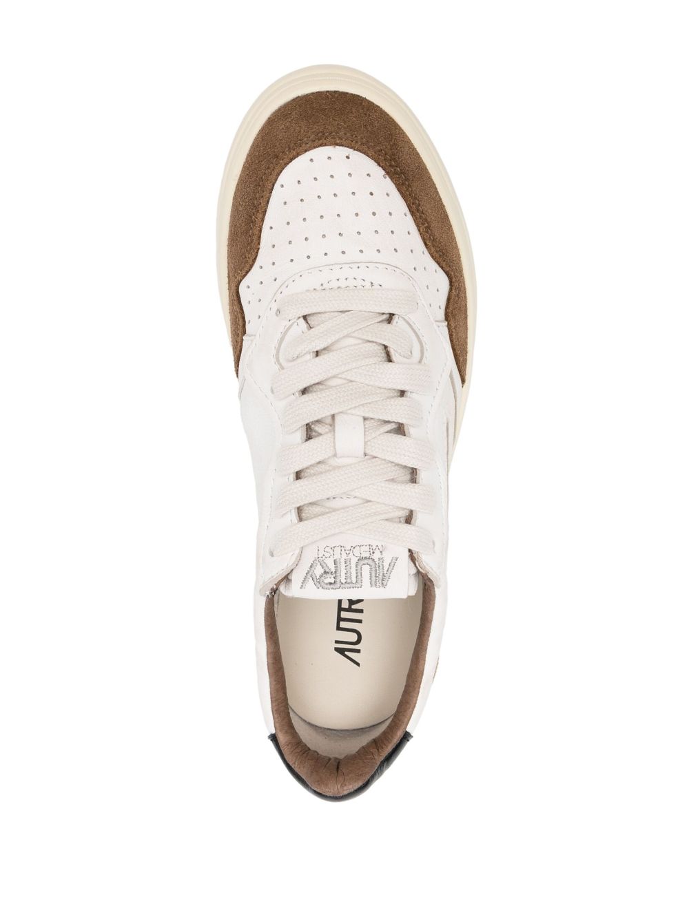 AUTRY PANELLED PERFORATED LEATHER SNEAKERS 