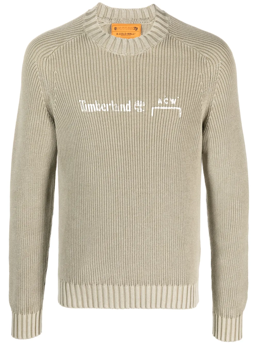 A-COLD-WALL* x Timberland logo-print cotton jumper - Neutrals