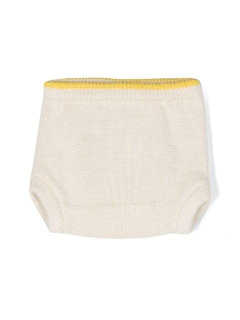 Gensami kids alpaca-blend intarsia-knit shorts 