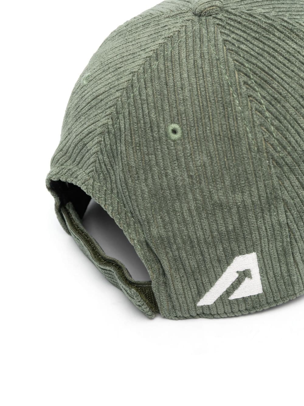 Autry motif-embroidered ribbed cap - Groen