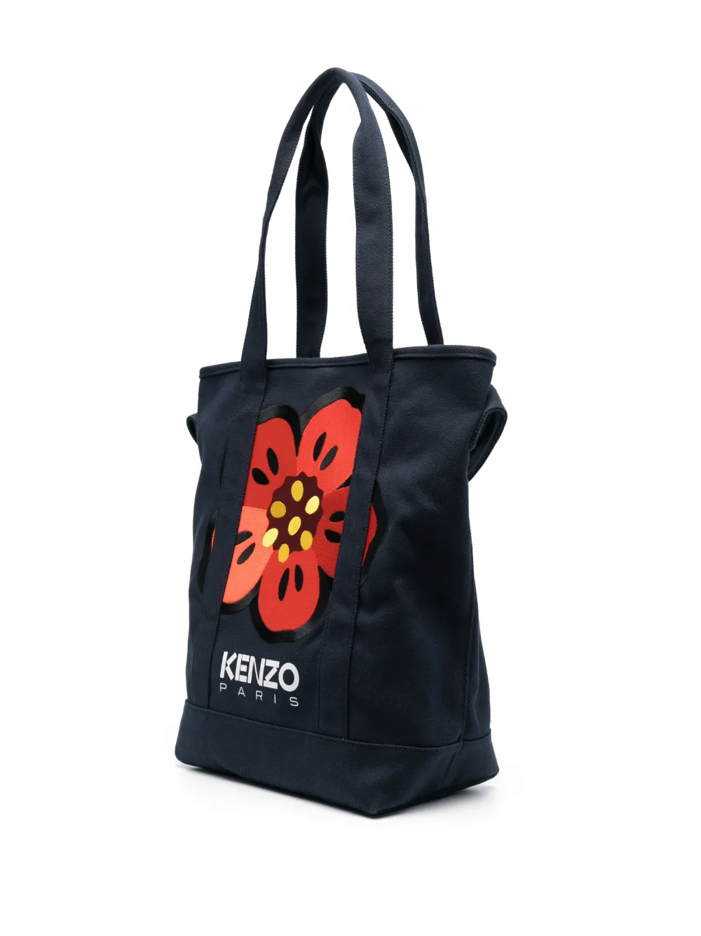 Shop Kenzo Boke Flower Motif Tote Bag In Blau