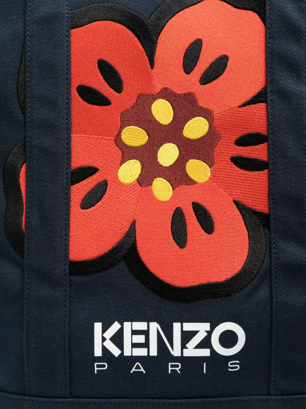 Shop Kenzo Boke Flower Motif Tote Bag In Blau