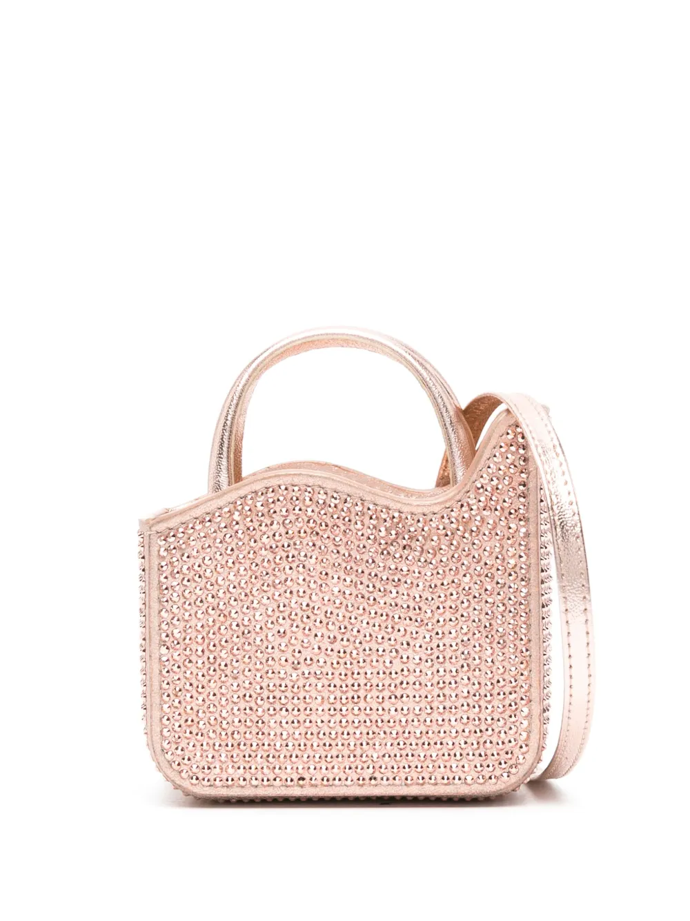 Le Silla Ivy mini-tas verfraaid met kristallen Goud