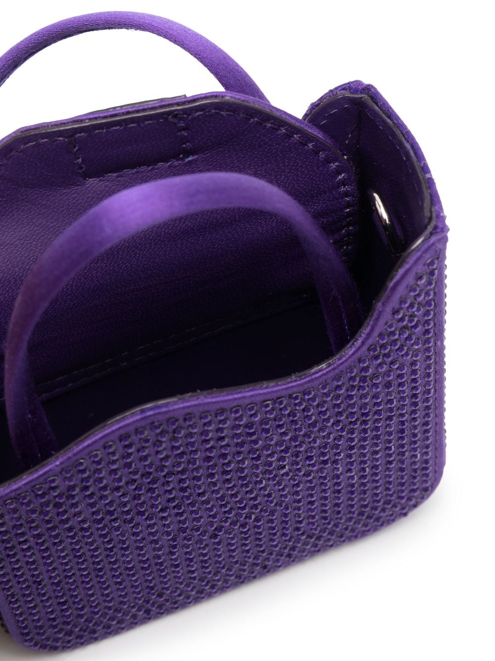 Shop Le Silla Divina Crystal-embellished Mini Bag In Purple