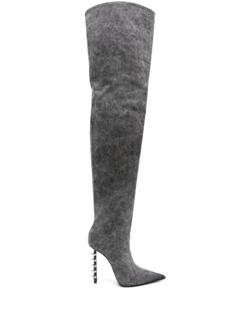 Le Silla Jagger 125mm denim knee boots Women