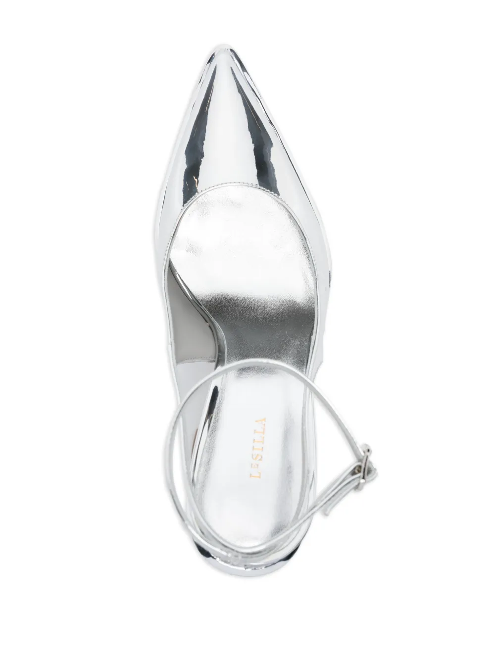 Le Silla Nina 170mm Metallic Pumps In Silver