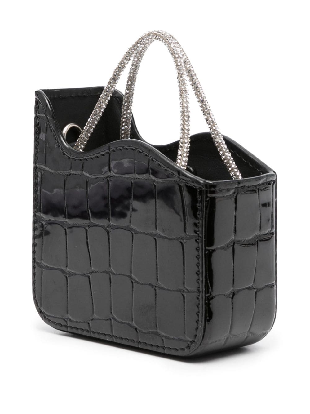 Shop Le Silla Ivy Crystal-embellished Mini Bag In Black