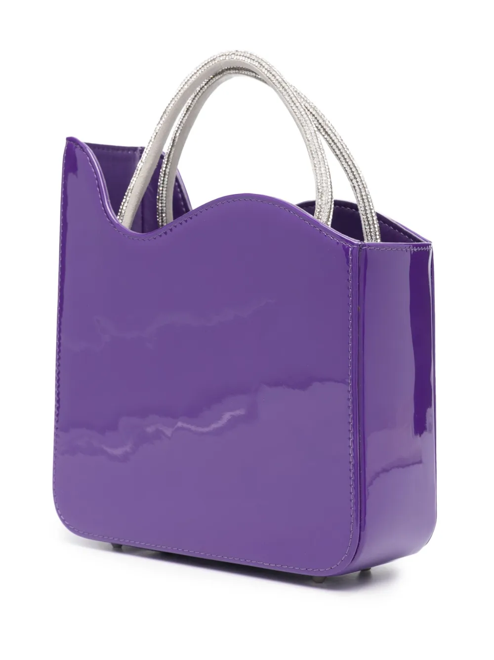 Purple patent leather discount handbag