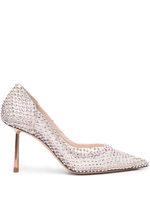 Le Silla Gilda 80mm crystal-embellished pumps Women