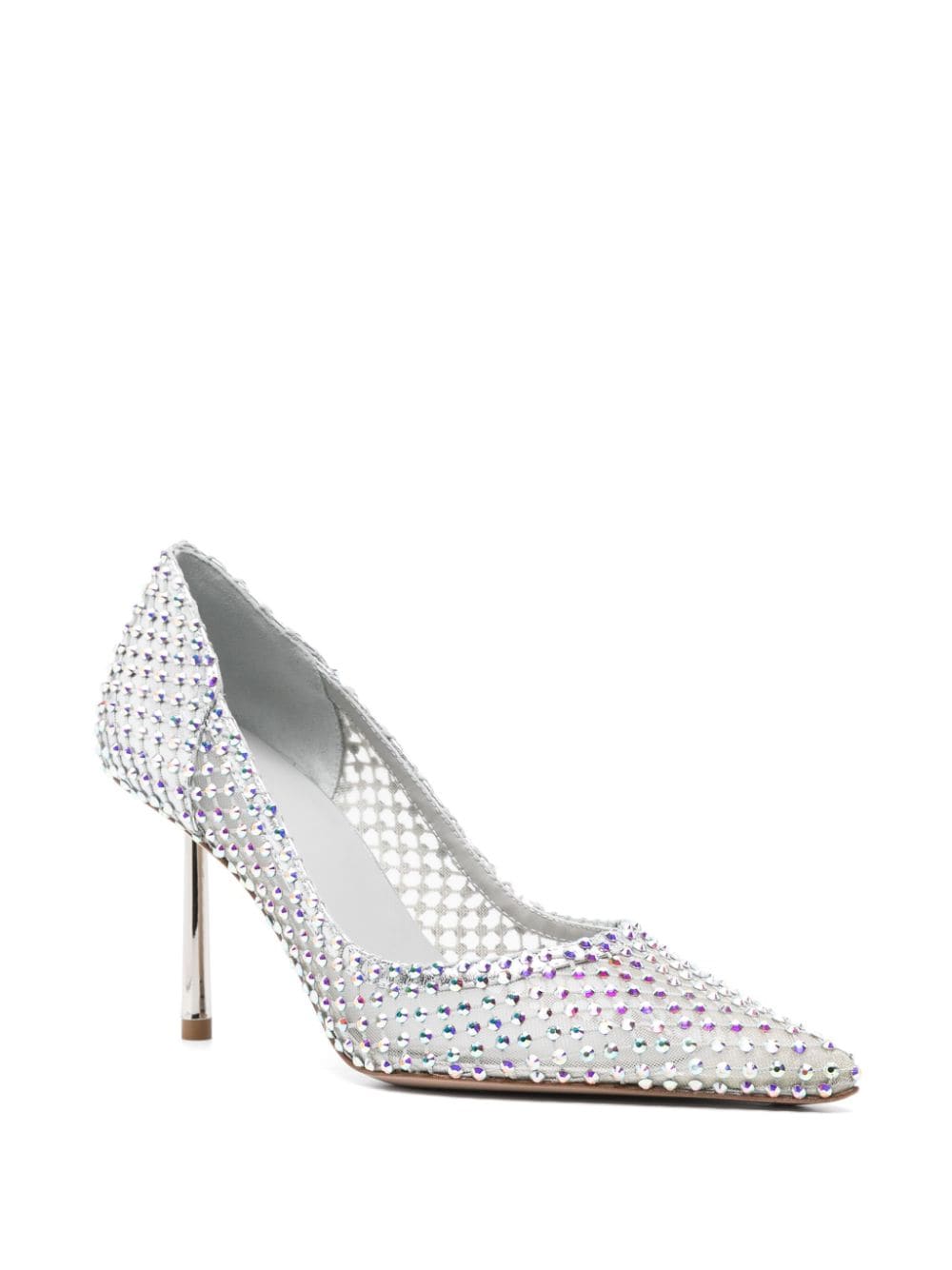 Le Silla Gilda 90mm crystal-embellished pumps - Zilver