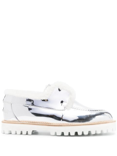 Le Silla Yacht metallic-finish loafers 