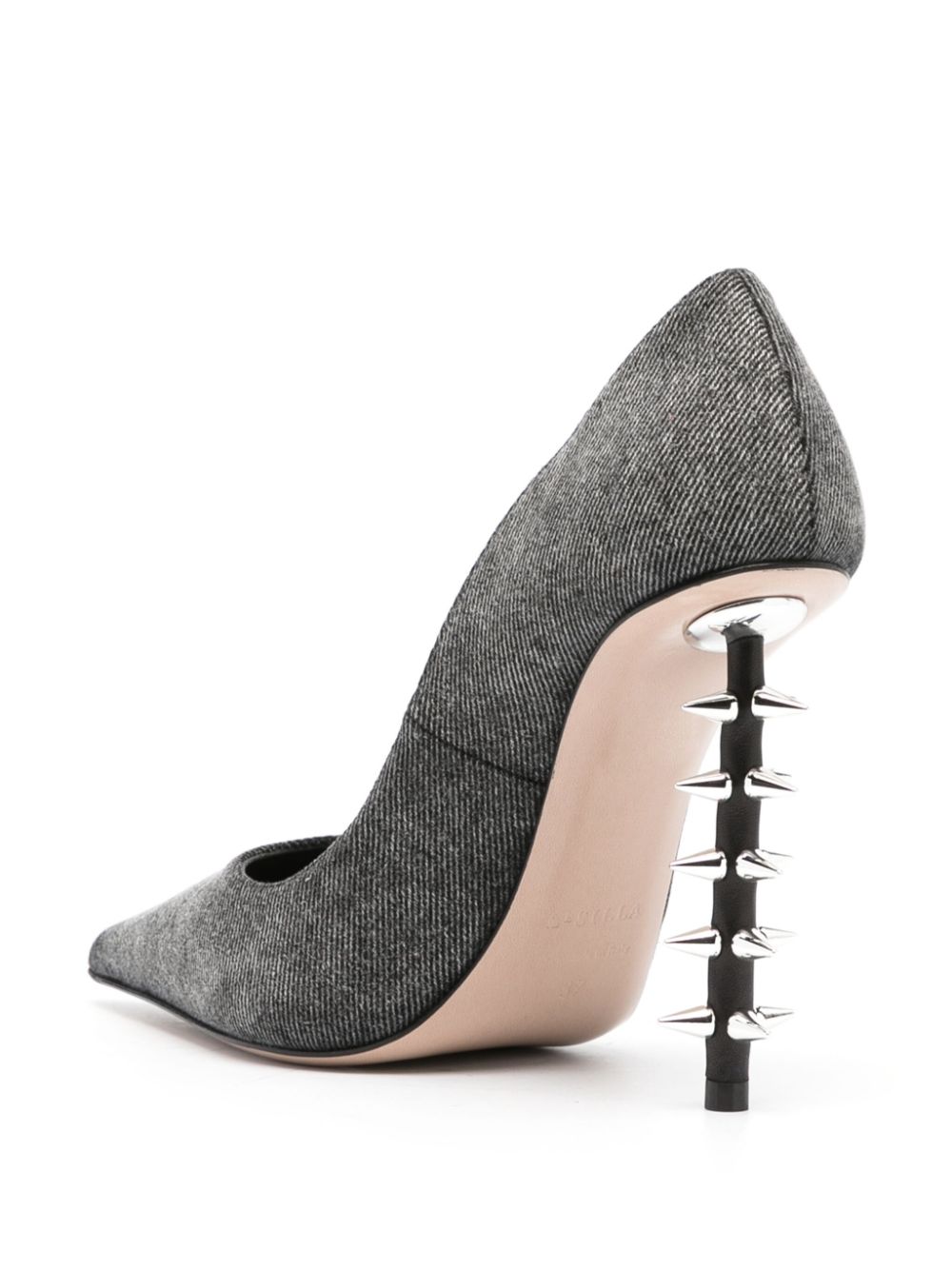 Shop Le Silla Jagger 115mm Spike-stud Detailing Pumps In Black