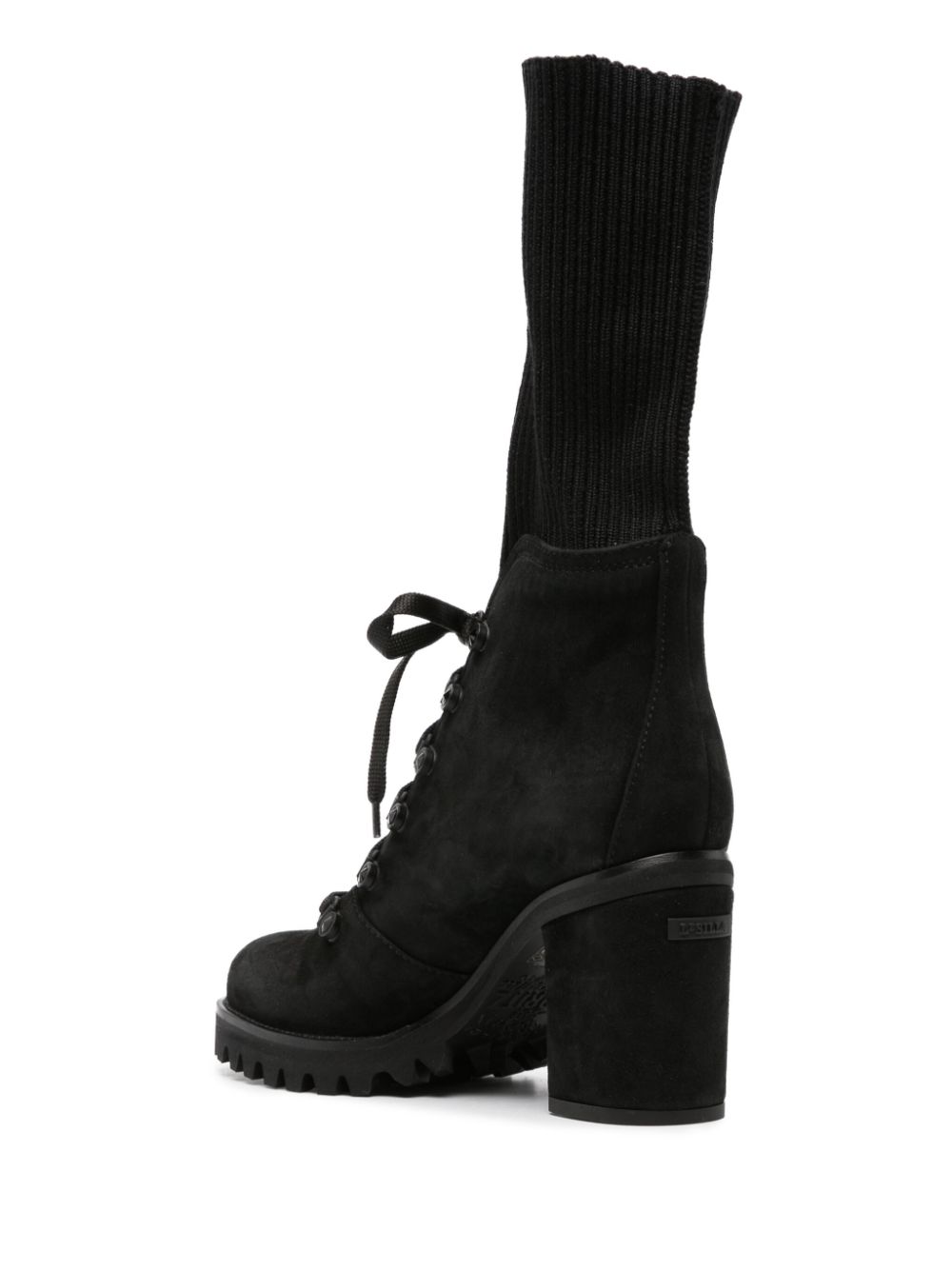 Shop Le Silla St. Moritz 90mm Suede Boots In Black