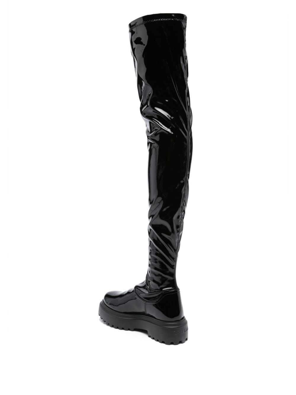 Shop Le Silla Ranger 50mm Thigh-high Boots In Black