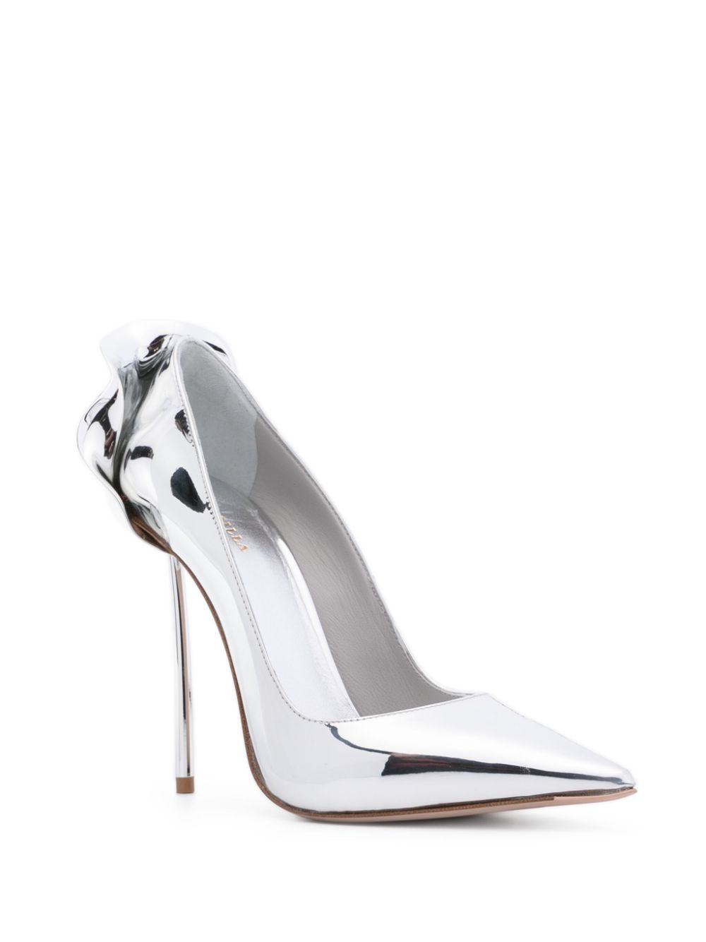 Le Silla Petalo leren pumps - Zilver