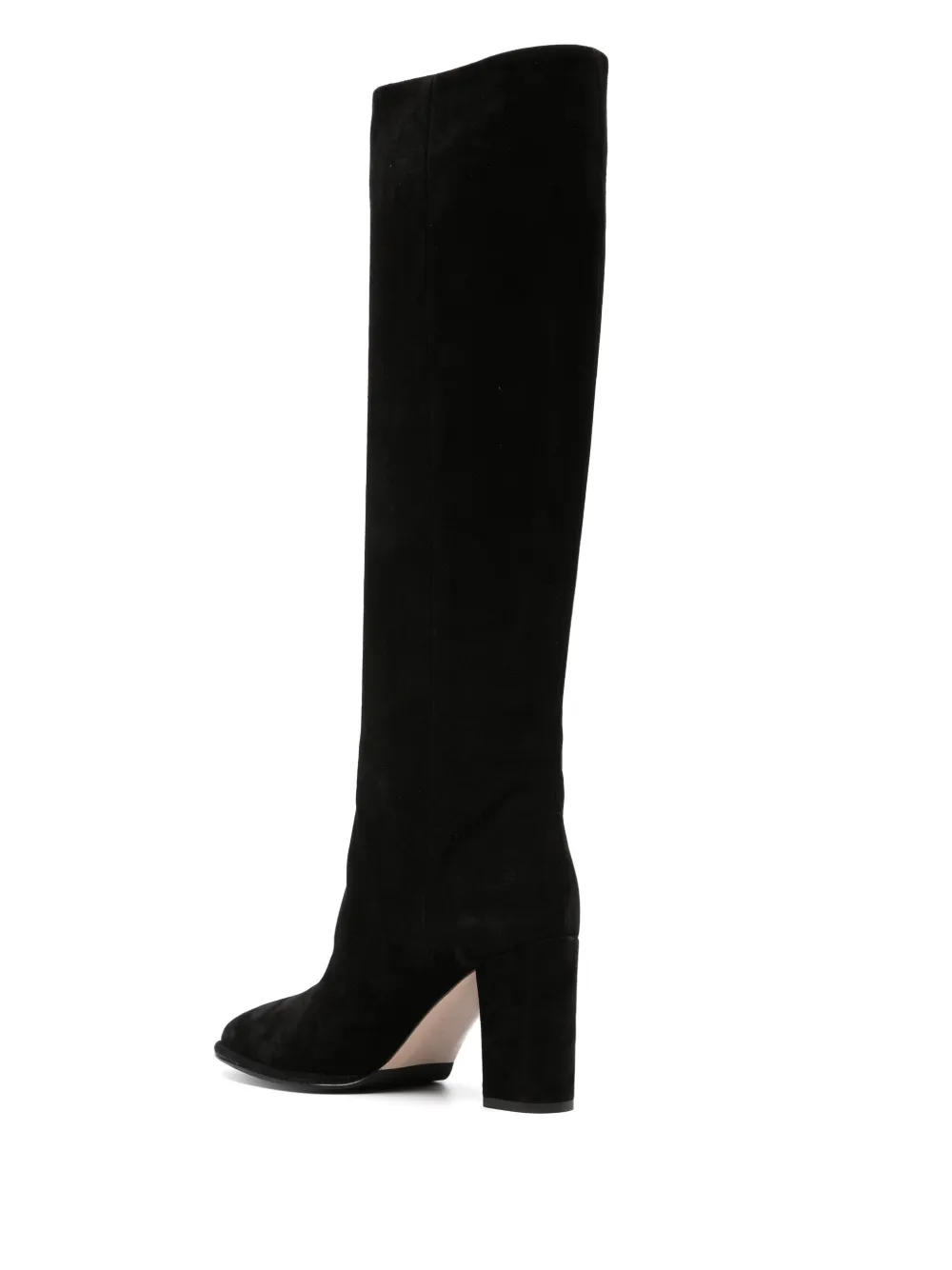 Shop Le Silla Elsa 85mm Suede Boots In Schwarz