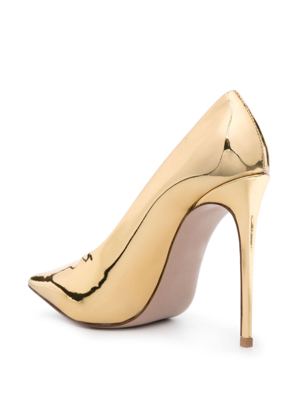 Shop Le Silla Eva 120mm Metallic-finish Pump In Gold