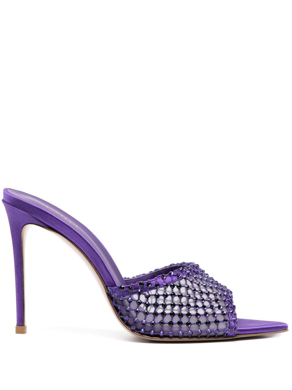 Le Silla Gilda 110mm Crystal Sandals In Purple