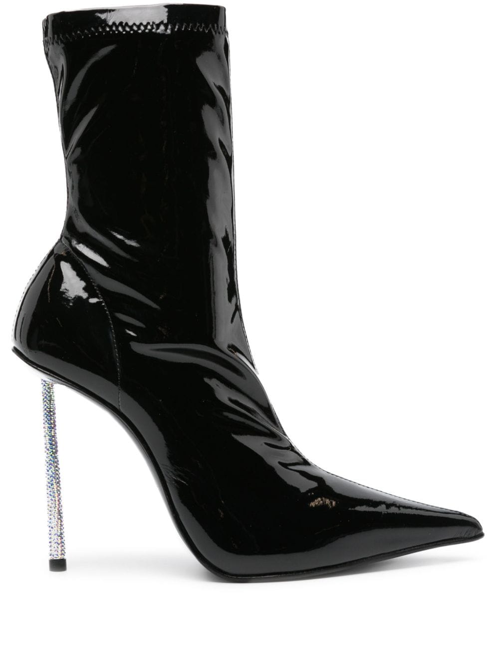 Le Silla Bella 120mm Patent Ankle Boots In Black