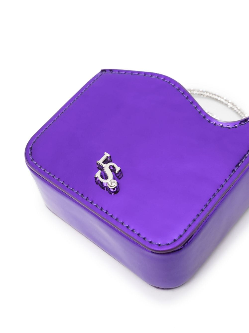 Shop Le Silla Ivy Micro Leather Bag In Purple