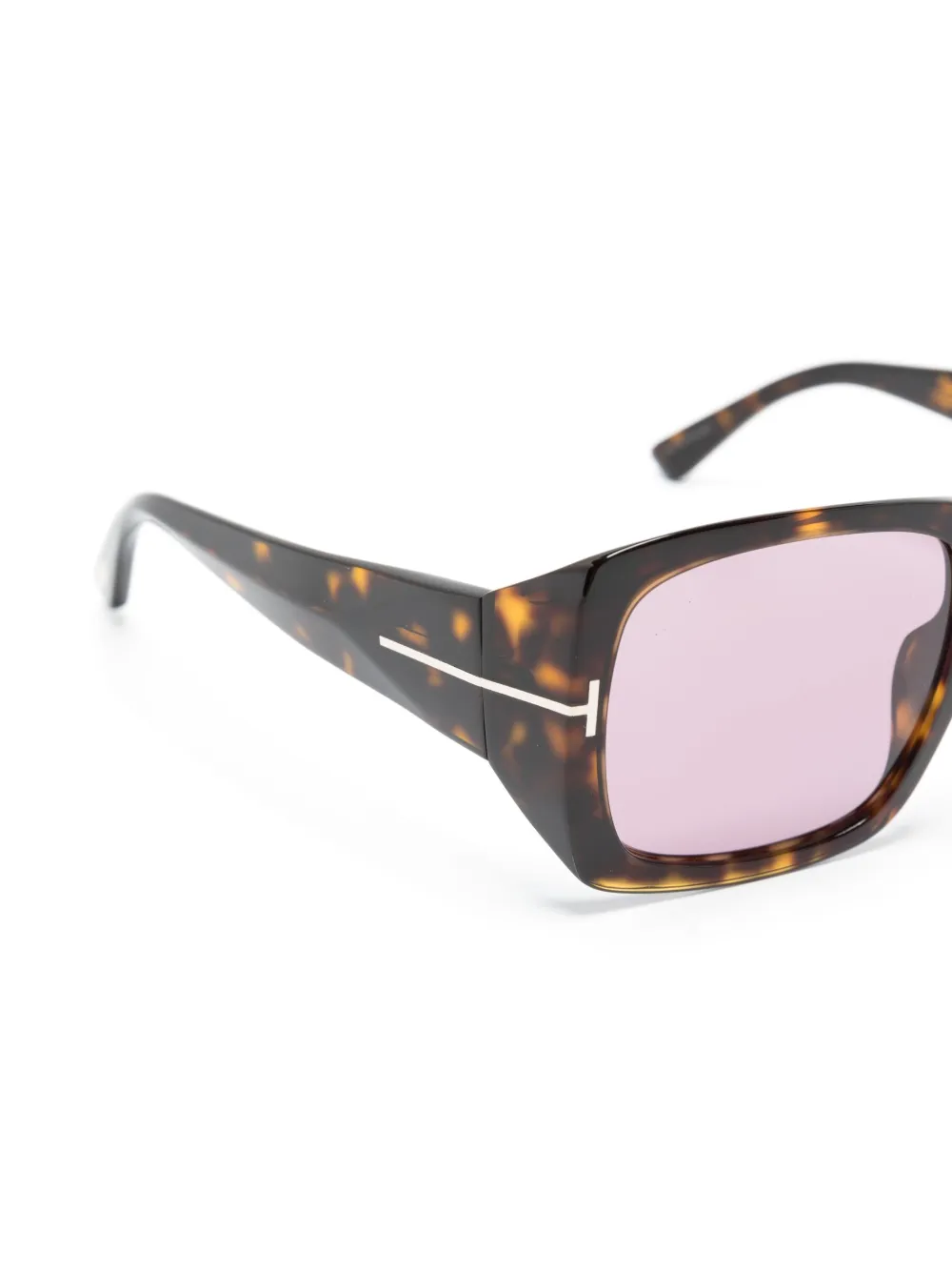 Shop Tom Ford Tortoiseshell-effect Square-frame Sunglasses In Braun